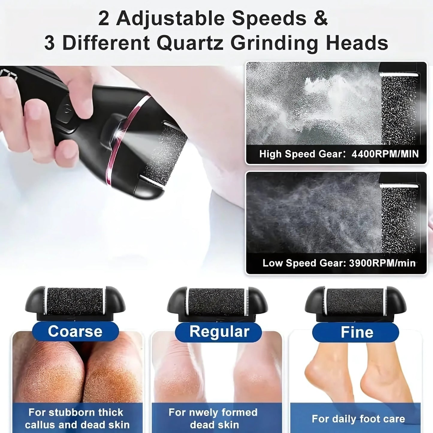 CoreVital® (14 in 1) 3 Rollers Manicure Nail Electric Feet Callus Remover