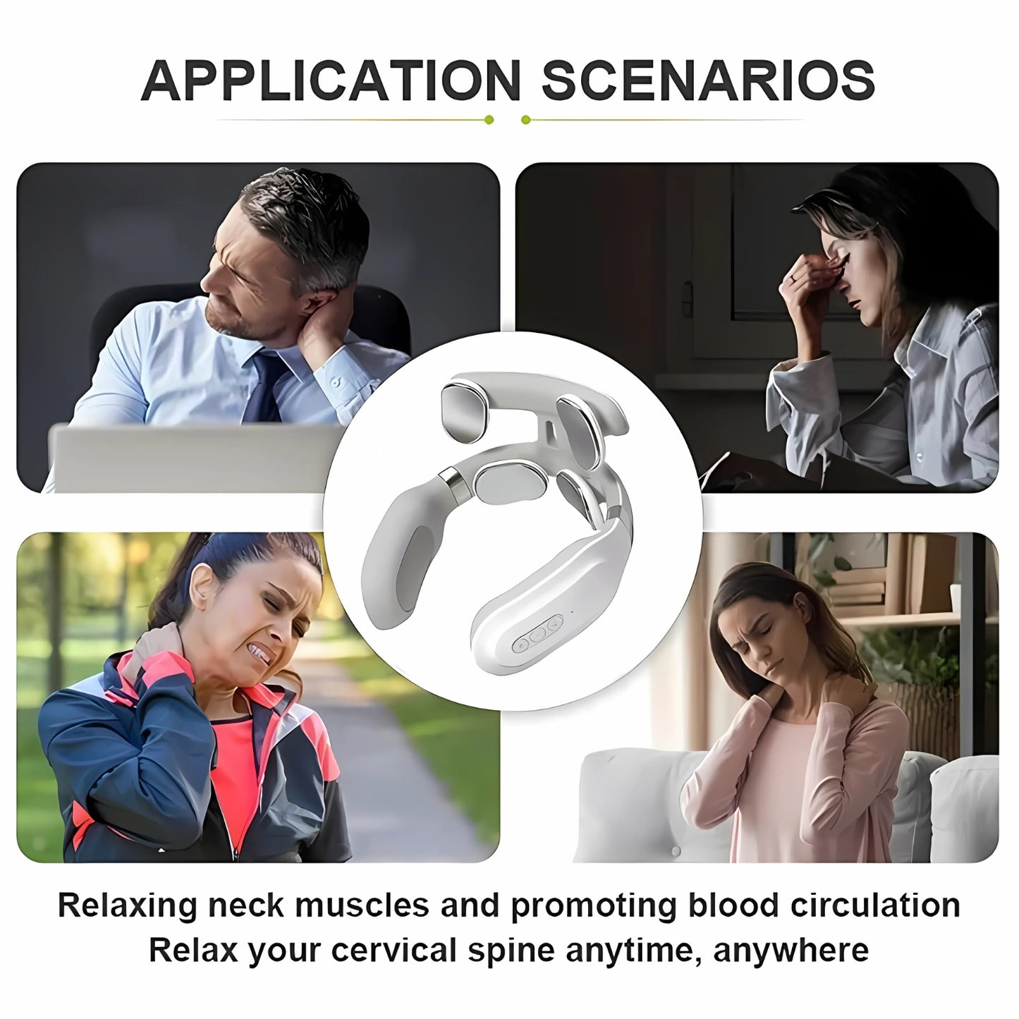 CoreVital® 4-Point Neck Massager – Deep Relief with Heat & Vibration