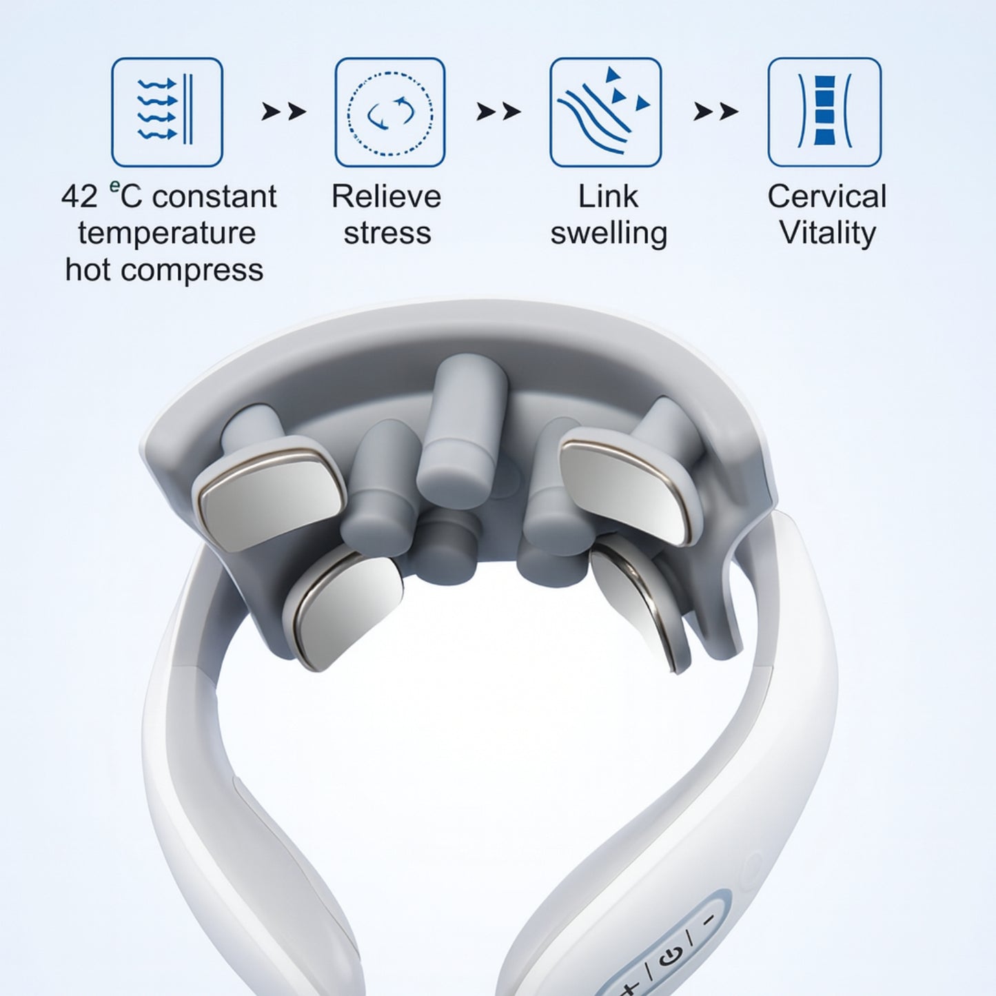 CoreVital® 4-Point Neck Massager – Deep Relief with Heat & Vibration