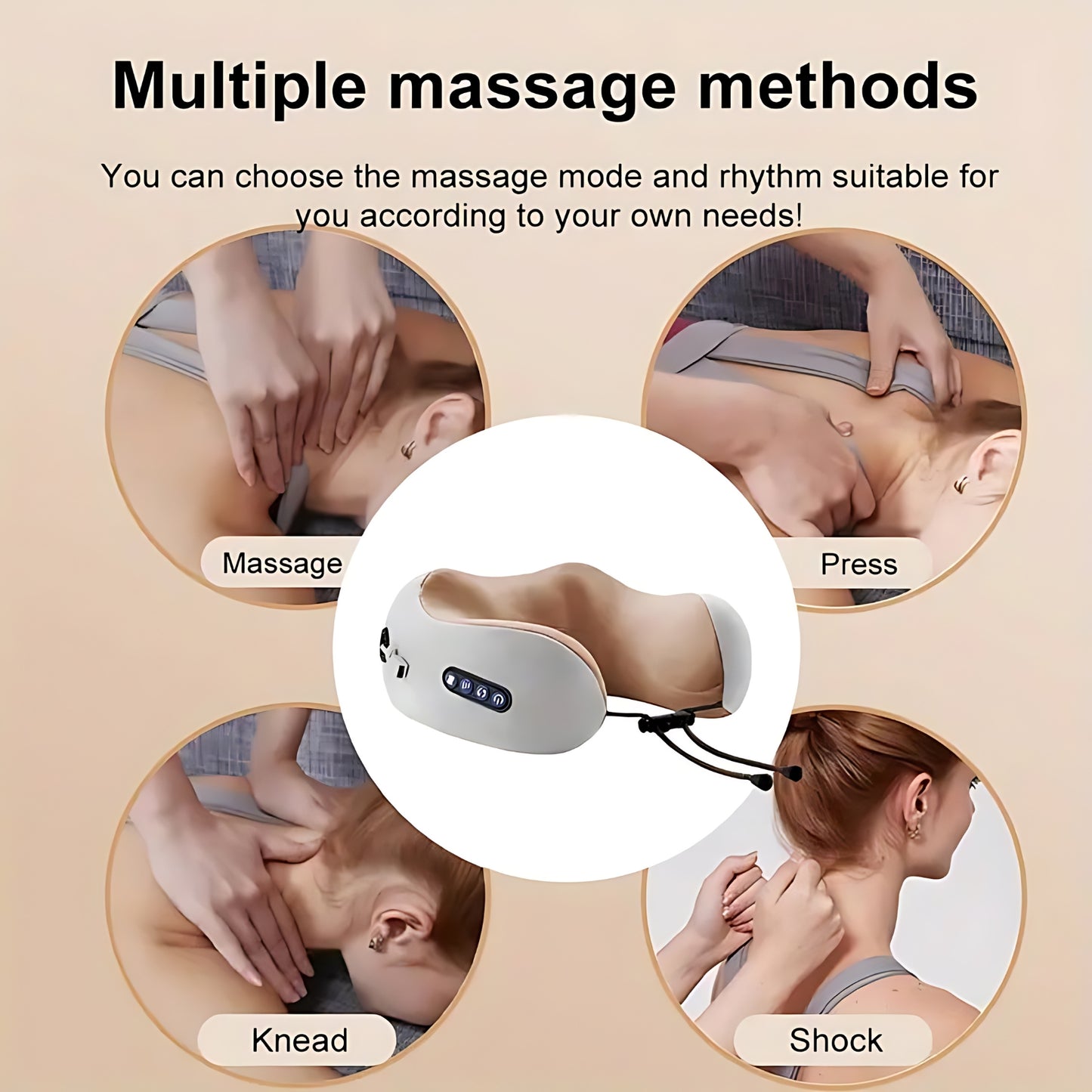 CoreVital® U-Shape Heated Neck Massager – Portable & Rechargeable