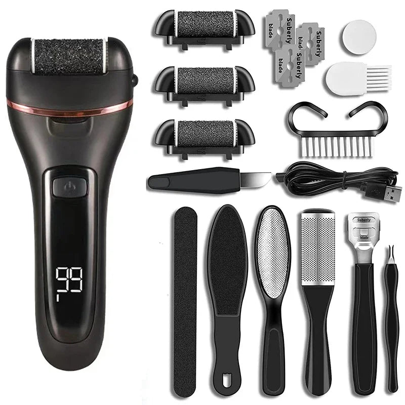 CoreVital® (14 in 1) 3 Rollers Manicure Nail Electric Feet Callus Remover