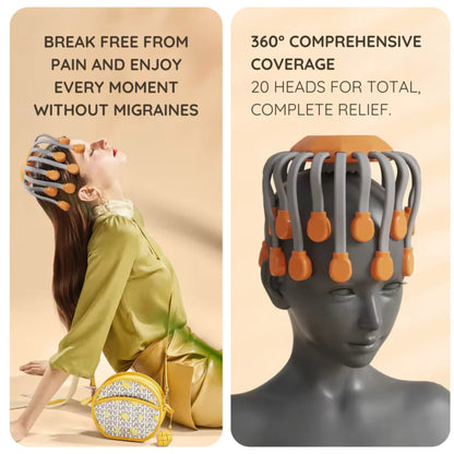 CoreVital™ OctoRelax Massage Cap — Smart Bluetooth Scalp Massager