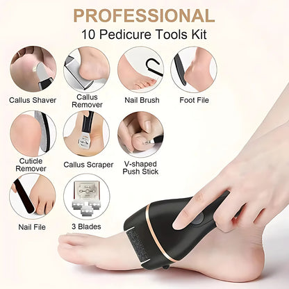 CoreVital® (14 in 1) 3 Rollers Manicure Nail Electric Feet Callus Remover