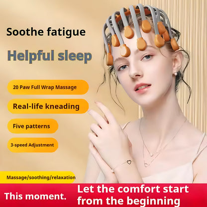 CoreVital™ OctoRelax Massage Cap — Smart Bluetooth Scalp Massager