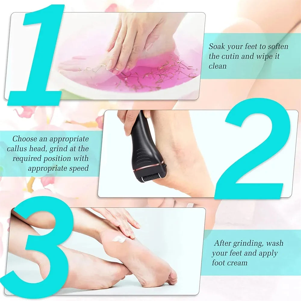 CoreVital® (14 in 1) 3 Rollers Manicure Nail Electric Feet Callus Remover