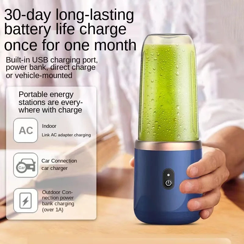 CoreVital® Portable Fruit Juice Blender – Personal Mini Juicer Cup with 6 Blades for Smoothies & Home Use