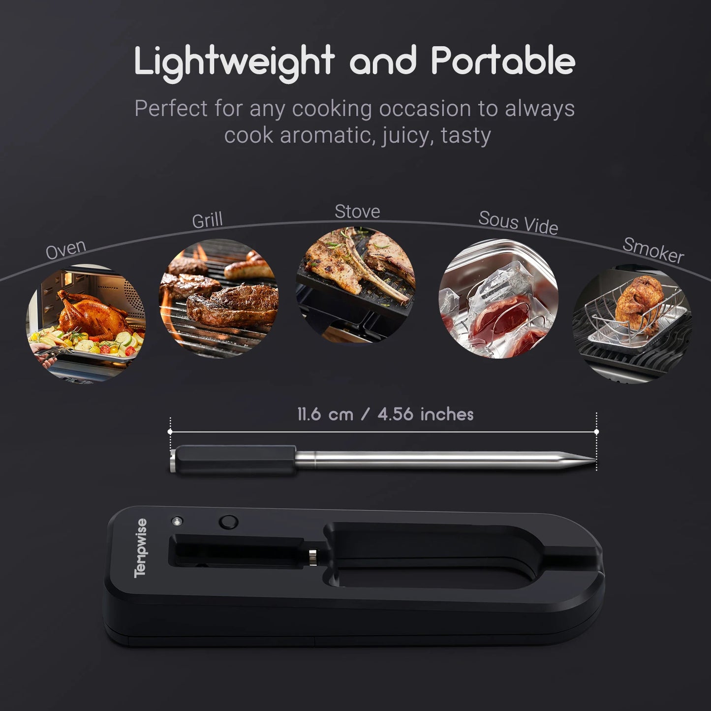 CoreVital® Wireless Meat Thermometer – Smart Bluetooth Digital BBQ Thermometer for Grill, Oven & Smoker