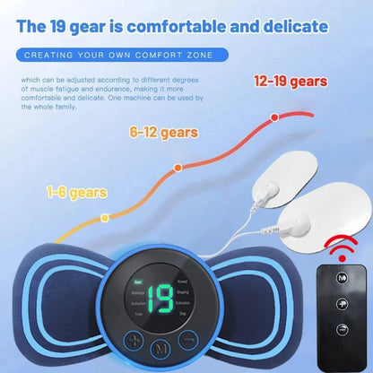 CoreVital® Portable Neck Massager with Remote – Rechargeable Low-Frequency Pulse Device for Pain Relief & Relaxation