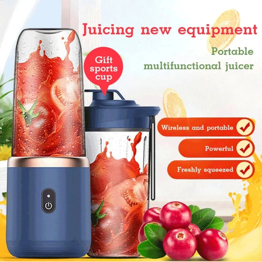 CoreVital® Portable Fruit Juice Blender – Personal Mini Juicer Cup with 6 Blades for Smoothies & Home Use