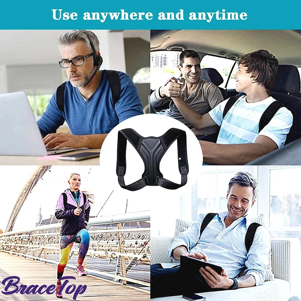 CoreVital® Back & Shoulder Posture Corrector Belt – Adjustable Brace for Neck, Spine & Upper Back Pain Relief
