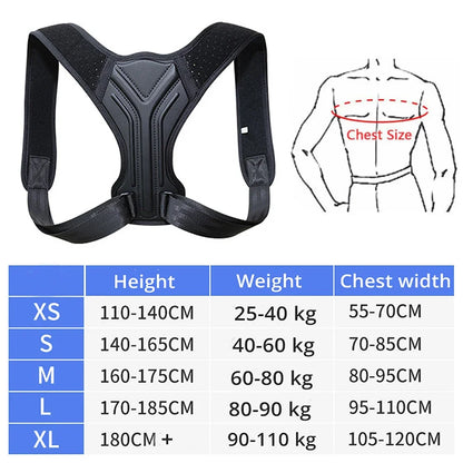 CoreVital® Back & Shoulder Posture Corrector Belt – Adjustable Brace for Neck, Spine & Upper Back Pain Relief