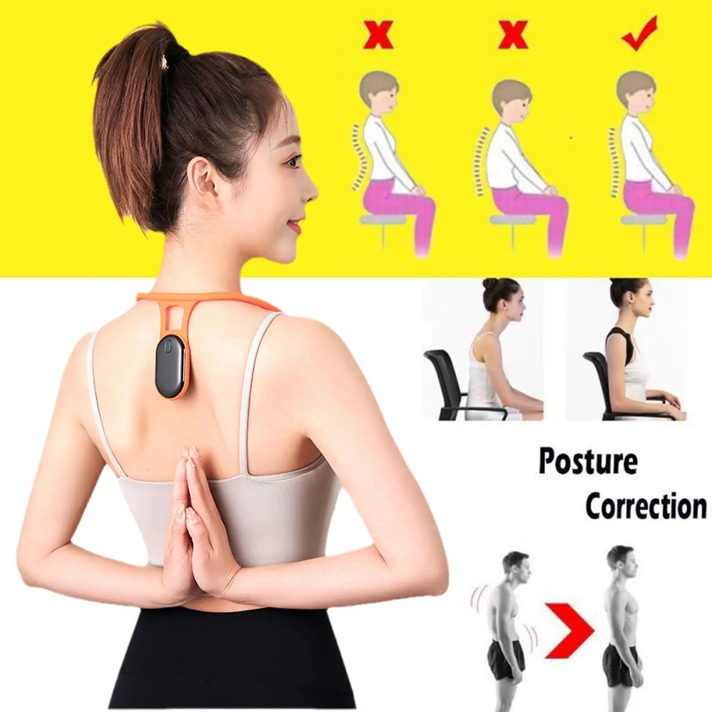 CoreVital® Smart Posture Corrector – Real-Time Back Monitoring for Adults & Kids