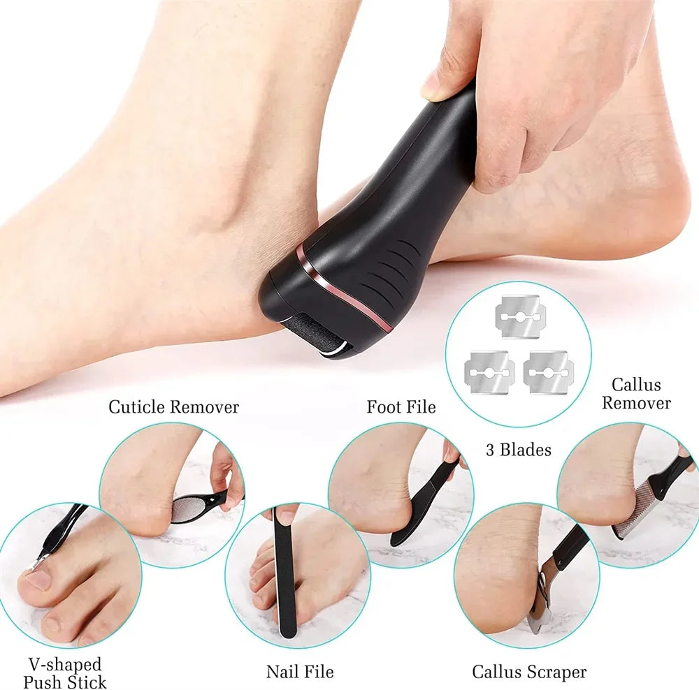 CoreVital® (14 in 1) 3 Rollers Manicure Nail Electric Feet Callus Remover