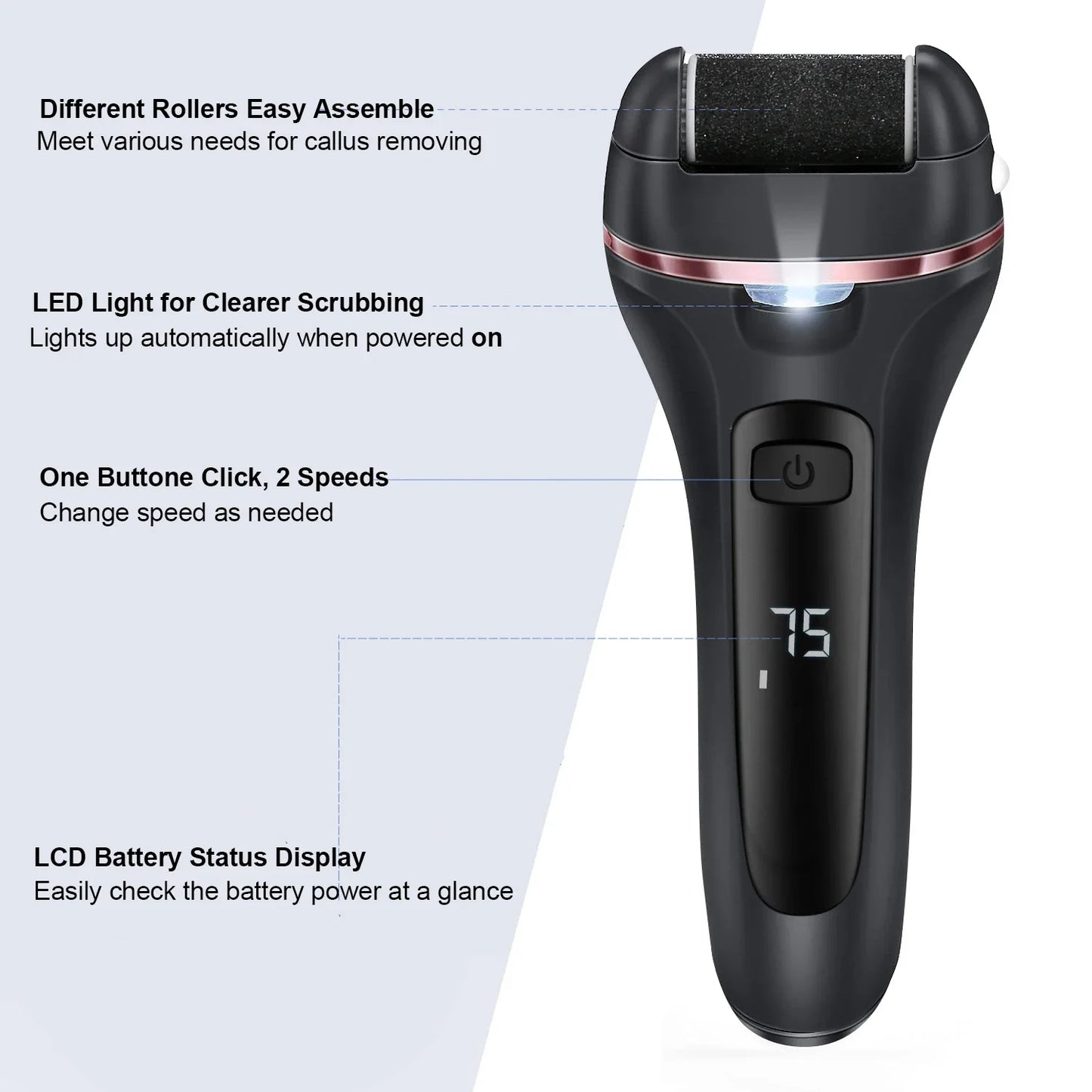 CoreVital® (14 in 1) 3 Rollers Manicure Nail Electric Feet Callus Remover
