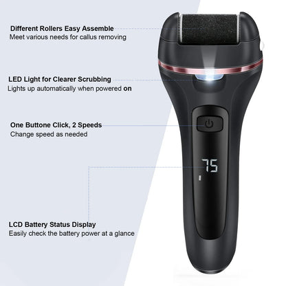 CoreVital® (14 in 1) 3 Rollers Manicure Nail Electric Feet Callus Remover