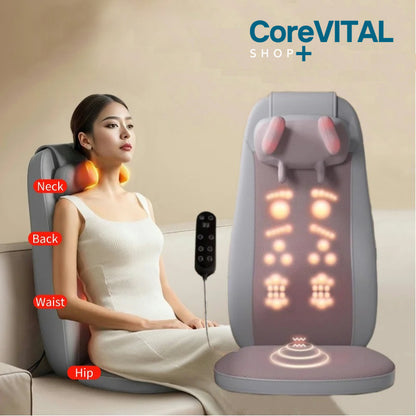 CoreVital® Multifunctional Electric Massage Cushion – Shiatsu & Vibration Massager for Neck, Back, Shoulder & Waist