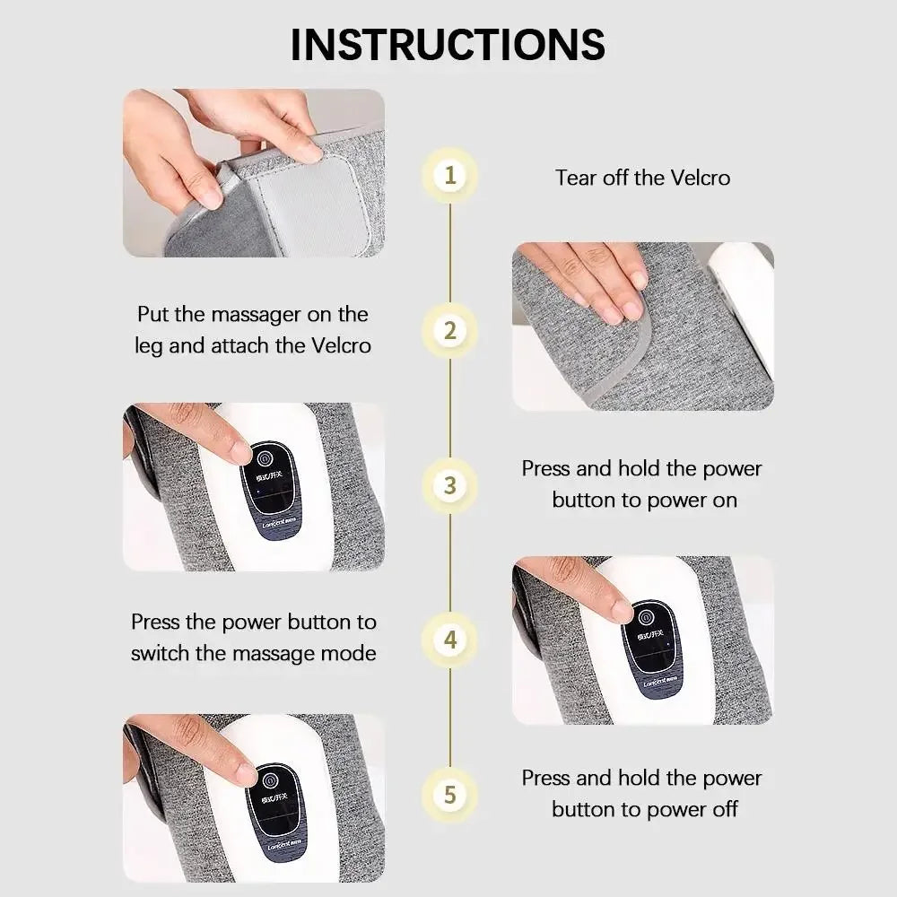 CoreVital AirFlex Leg Massager – Wireless Rechargeable Air Compression for 360° Calf and Leg Muscle Pain Relief